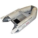 Seamax Sport270 Gray Inflatable Boat, 9.0 FT Tender, Aluminum Floor Dinghy
