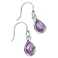 Elements E3372M - Pendientes de mujer de plata con amatistas