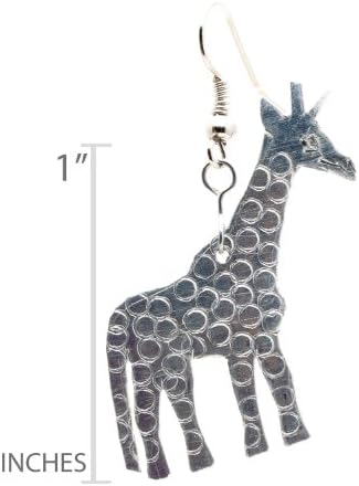 Maisha Fair Trade Hand Hammered Giraffe Drop Earring