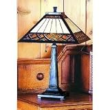 Arts and Crafts Tiffany Table Lamp (Honey/Root Beer/Black) (24 x 16 x 16)