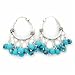 Sterling Silver Bali Chandelier earrings with Turquoise beads