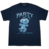 PEANUTS SNOOPY PARTY TIME Navy Blue Licensed Tee at Blue Devil Clothing