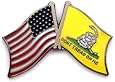 Gadsden Tea Party USA Flag Lapel Hat Pin PPM6020