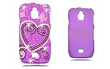 Samsung T759 Exhibit 4G Full Diamond Bling Phone Shell Case T-Mobile (Purpl ....