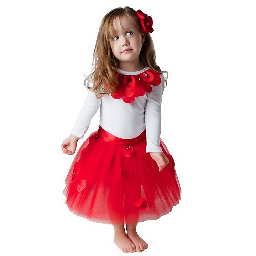 Tutu Moi Baby Girls Grace Red Tulle Tutu Outfit Set 9M