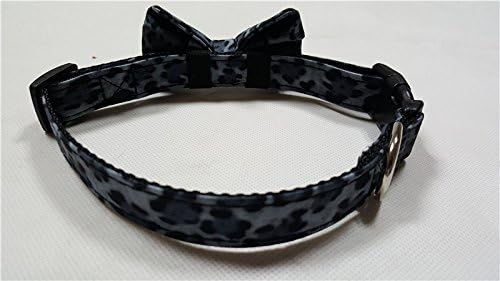Dog Bow Tie Collar ★ Puppy Ties Cute Dog Collars ★ This Nylon Dog Collar is Perfect for Fancy Dogs. A Cool and Unique Dog Collar! (Small (9" - 11" Long x 1/2" Wide), Grey Leopard)