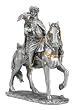 Muslim Warrior on Horse with Falcon - Pewter - 4'' Height