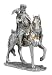 Muslim Warrior on Horse with Falcon - Pewter - 4'' Height