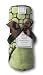 SwaddleDesigns Terry Velour Hoodie Towel - Lime with Brown Mod Circles