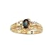 14K Yellow Gold 0.06 ct. Diamond and 1/2 ct. Oval Shaped Mystic Topaz Ring