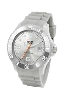 Ice Watch - Sisrus09 - Montre Mixte - Quartz Analogique - Cadran Argent - Bracelet Silicone Argent - Moyen Modle