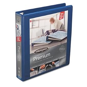Premium Single-Touch Locking Round Ring View Binder, 1-1/2 Capacity, Blue