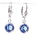 Fine Sapphire Blue Channel Swarovski Crystal drop elements on Sterling Silver Lever back earrings with Gift Box. Beautiful jewellery for very special people.