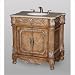 AA Importing 45163 Vanity Chest with Ivory Sink in Brown