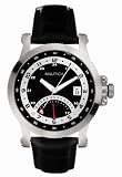 Image of Nautica A13500G Gents 24 hr GMT movement, black croco leather strap, black dial