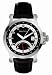 Nautica A13500G Gents 24 hr GMT movement, black croco leather strap, black dial