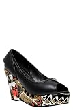 Torrid Plus Size T.U.K Black Hellbound Wedge Peeptoe Shoe (Medium Width) 41az3G2FpNL. SL160 Torrid Plus Size T.U.K Black Hellbound Wedge Peeptoe Shoe (Medium Width)