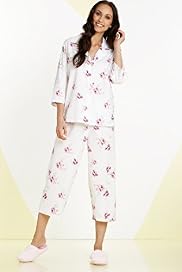 Per Una Pure Cotton Floral Cropped Pyjamas