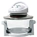 Andrew James 12 LTR Premium Halogen Oven Cooker + FREE Easily Replaceable Spare Bulb + 2 YEAR WARRANTY + FREE 128 page Recipe Book - Complete with Extender Ring (Up to 17 Litres) Lid Holder, Baking Tray, Steamer Tray, Skewers, Low and High Racks