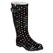 Women's Merona® Zabrina Dot Rain Boots - Black/Multicolor