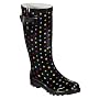 Women's Merona&reg; Zabrina Dot Rain Boots - Black/Multicolor