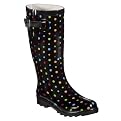 Women's Merona&reg; Zabrina Dot Rain Boots - Black/Multicolor