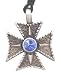 maltese12  - Maltese Blue Crystal Cross Real Pewter Pendant Necklace