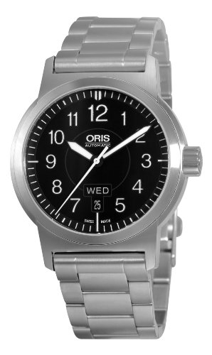 Oris Men's 73576404164MB BC3 Sportsman Day Date Stainless Steel Bracelet Watch