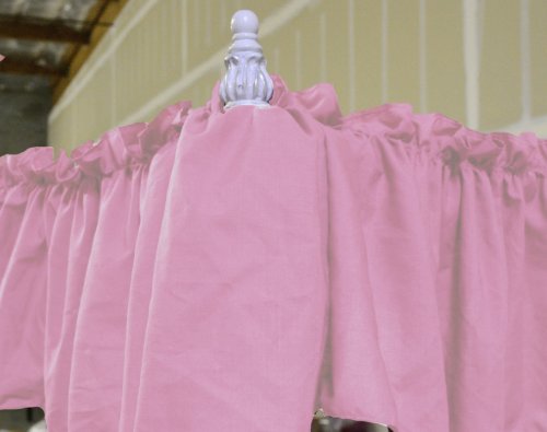 New Crib Size Solid Rose Pink Princess Canopy Fabric Top