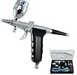 Master Airbrush Model G79 All-Purpose Precision Fixed Dual-Action Trigger Style Gravity Feed Airbrush Pro Set