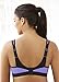 Glamorise Women's Plus Size High Impact Underwire Sport Bra, Black/Purple, 44DD