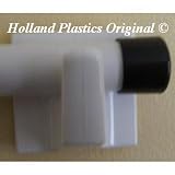 Pair of White Self Adhesive Hooks - LS51-Square Shaped-Ideal For Heavy Duty Type Blind/Fly Curtain/Strip Blind -Holland Plastics Original