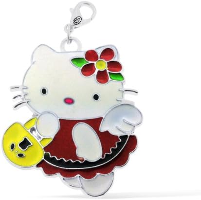 Addicting Charms Flying Pretty Red Hello Kitty with Yellow Bag and Black Belt Charm