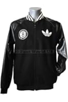Adidas Men's Official Brooklyn Nets Wool Letterman Jacket