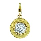 14K Yellow Gold Diamond Cayman Islands Charm