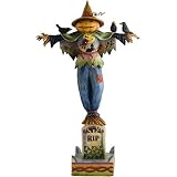 Jim Shore Pumpkin Scarecrow On Tombstone Figurine