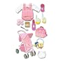 EK Success SPJBLG049 Jolee's Boutique Le Grande Baby Girl Dimensional Stickers