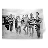 Members of the cast of the Leon Marco water.. - Greeting Card (Pack of 2) - 7x5 inch - Art247 - Standard Size - Pack Of 2