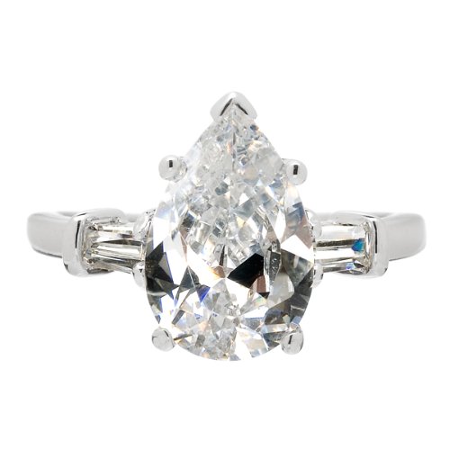 CZ Engagement Ring - Katherine Heigl Inspired: Final Sale