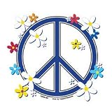 Daisies Peace Sign - Sticker / Decal