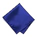 TieMart Sapphire Blue Solid Color Pocket Square