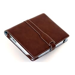 M-edge Genuine Leather Executive Jacket for Amazon Kindle First Generation (Smooth Mocha)