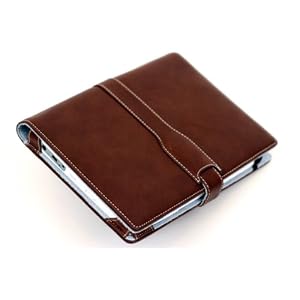 M-edge Genuine Leather Executive Jacket for Amazon Kindle First Generation (Smooth Mocha)