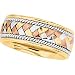 Jewelry : 14K Gold Tri Color Hand Woven Band