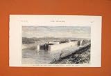 Review Old-print  / NORTH SEA CANAL LOCKS HARBOUR OLD PRINT 1876 ANTIQUE