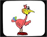 Mouse Pad with humor, yellow, pink, beak, cartoon, bird