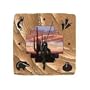 Saguaro Sunset Cinnabar Wall / Desk Clock, 6'' Square