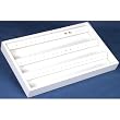 Earring Display White Leather Slatwall Showcase Fixture