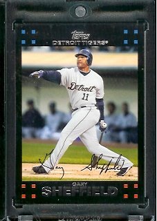 2007 Topps Limited Edition Gary Sheffield Detroit Tigers Baseball Card #DET12 - Mint Condition - In Protective Display Case!
