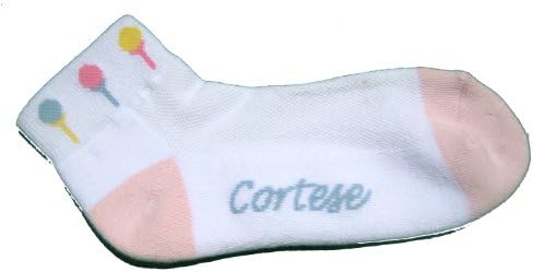 Womens Athletic Comfort Socks Pastel Golf Balls on Tees